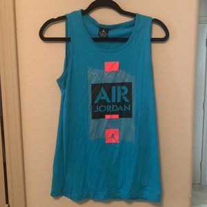 Nike Air Jordan: XL 158-170CM 13-15YRS: Teal & Pink Workout Tank Top: Ladies